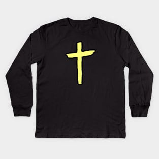 Yellow Cross Kids Long Sleeve T-Shirt